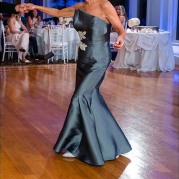 Frascara Gown! Worn once! Silver/Grey - Picture 1 of 4